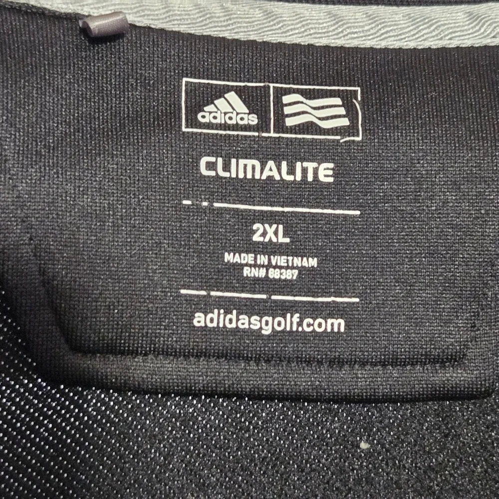 Adidas Golf Climalite Mens 2XL Black Quarter Zip Pullover‎ Sweatshirt